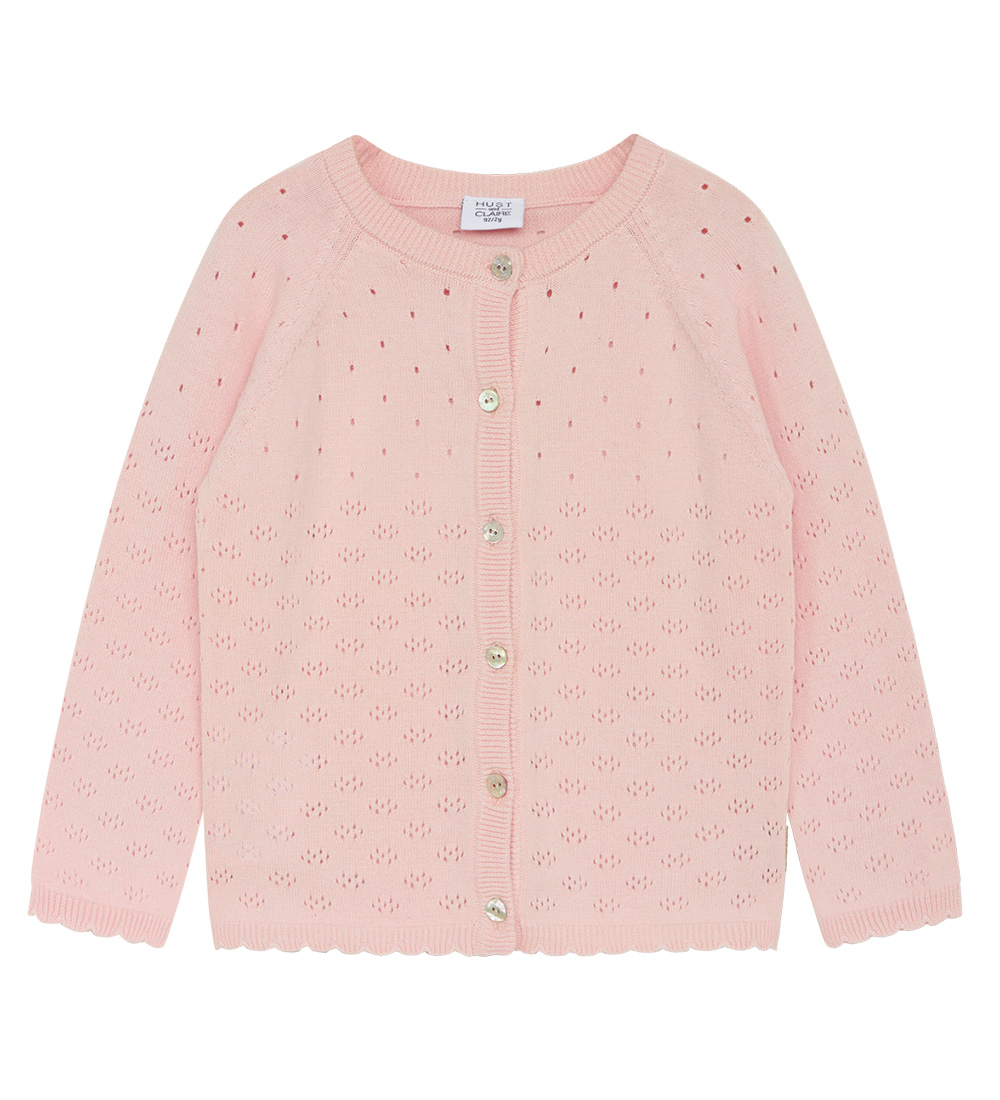 Hust and Claire Cardigan - Strik - Cillja - Icy Pink m. Hulmønst