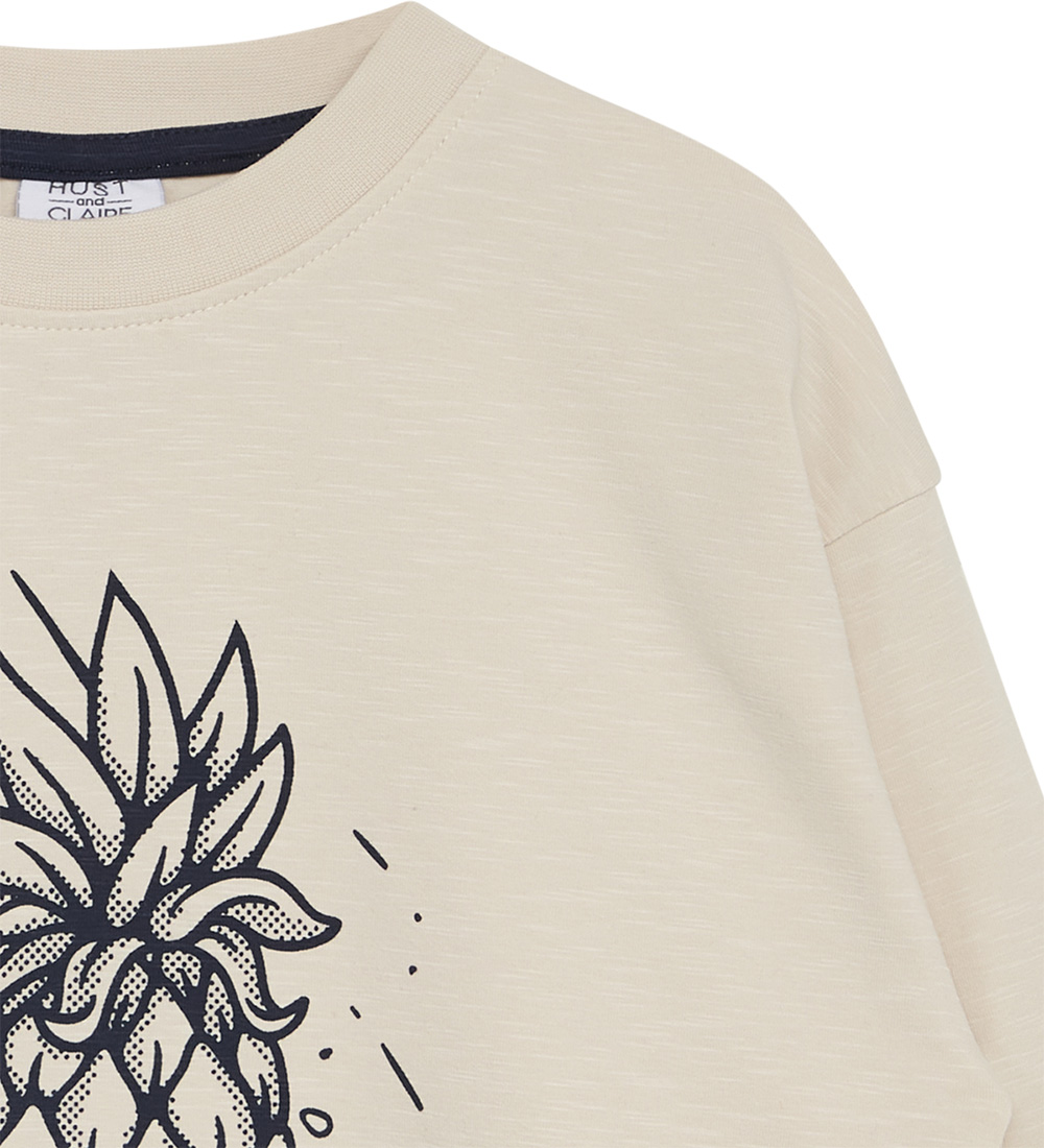 Hust and Claire Bluse - Albertus - Sand Stone m. Ananas
