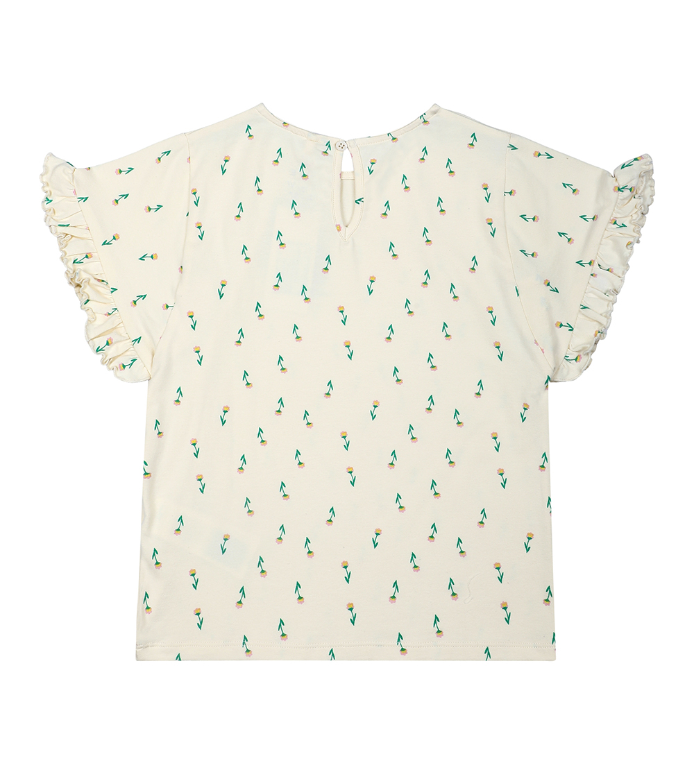 The New T-shirt - TnKaisa - White Swan Small Flower AOP
