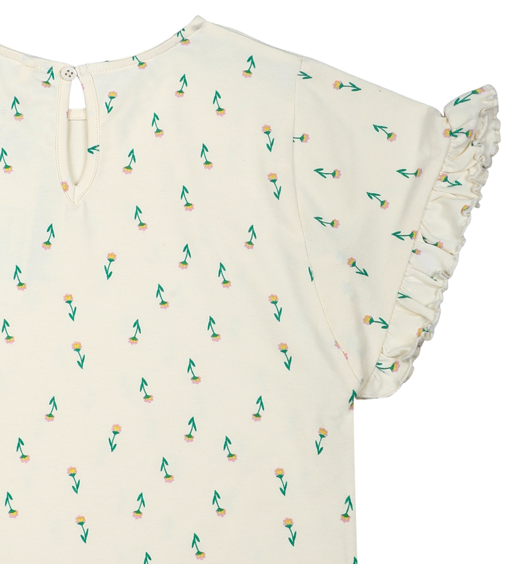 The New T-shirt - TnKaisa - White Swan Small Flower AOP