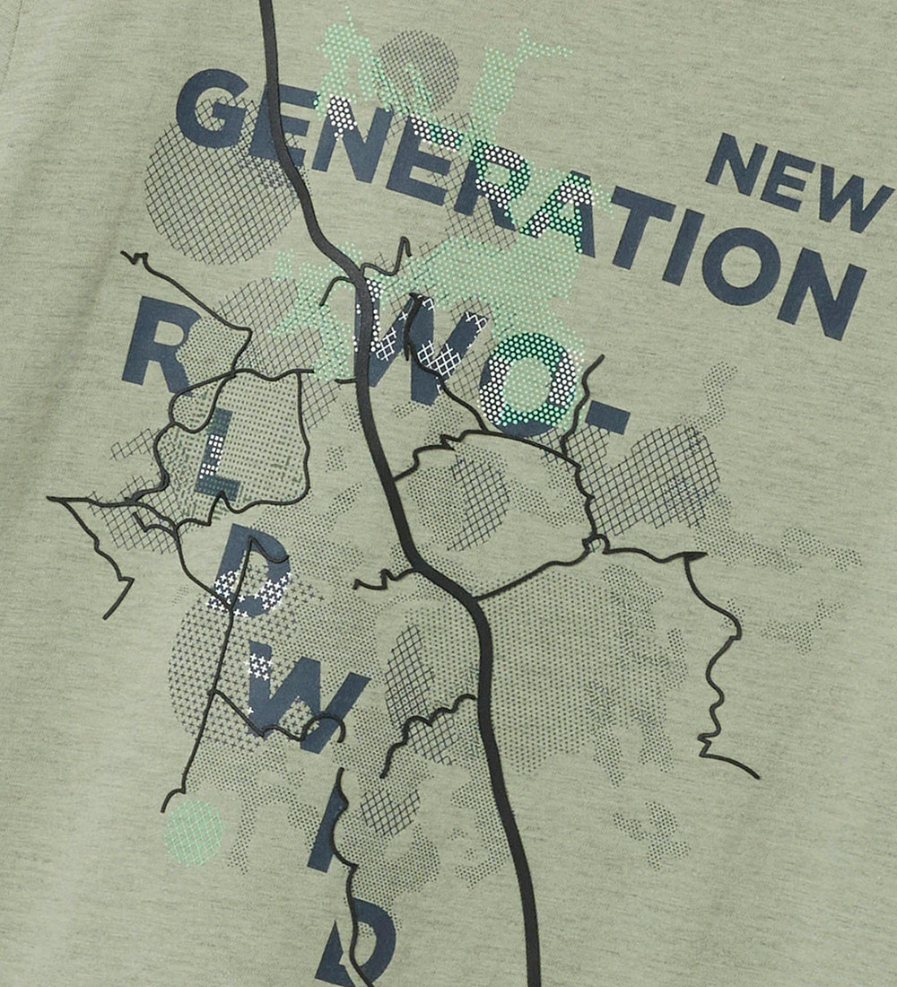 Name It T-shirt - NkmKendjo - Seagrass m. Print