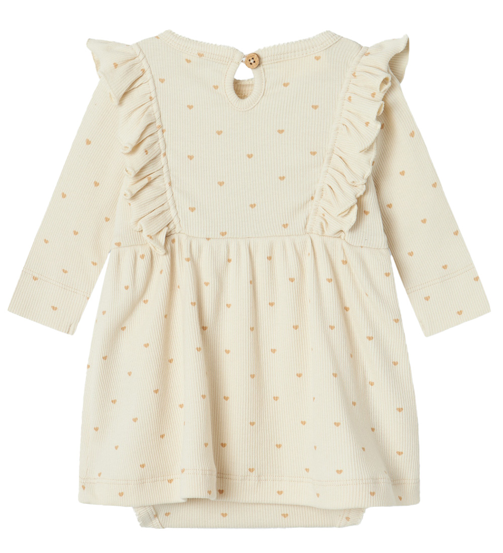 Lil' Atelier Kjolebody l/æ - Rib - NbfGago - Turtledove