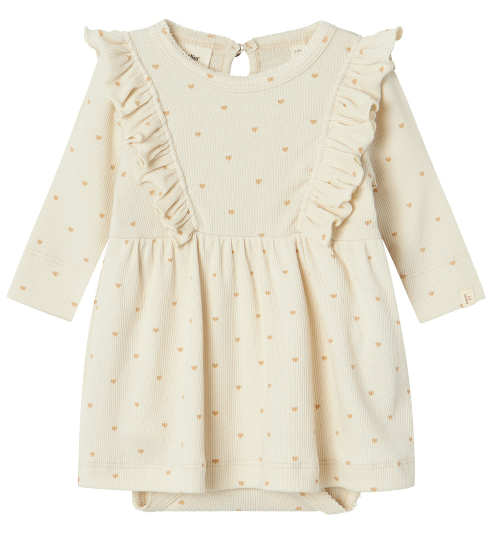 Lil' Atelier Kjolebody l/æ - Rib - NbfGago - Turtledove