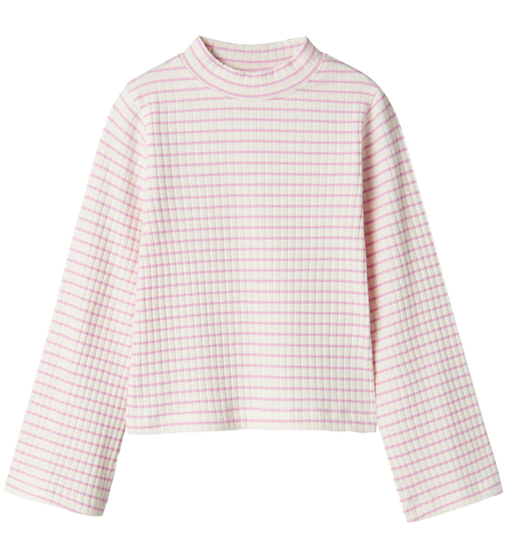 Name It Bluse - Rib - Cropped - NkfKalone - Jet Stream/Pastel La