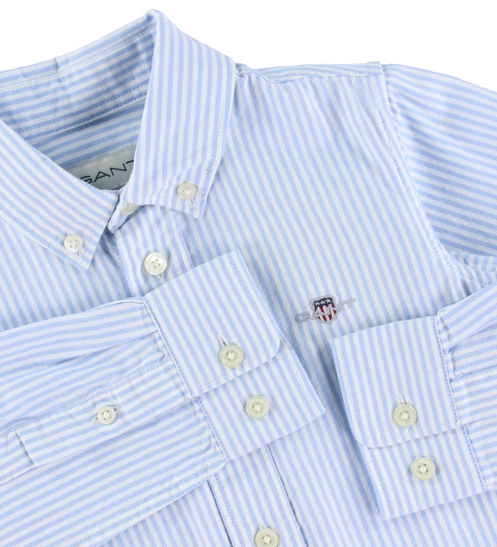GANT Skjorte - Oxford - Capri Blue