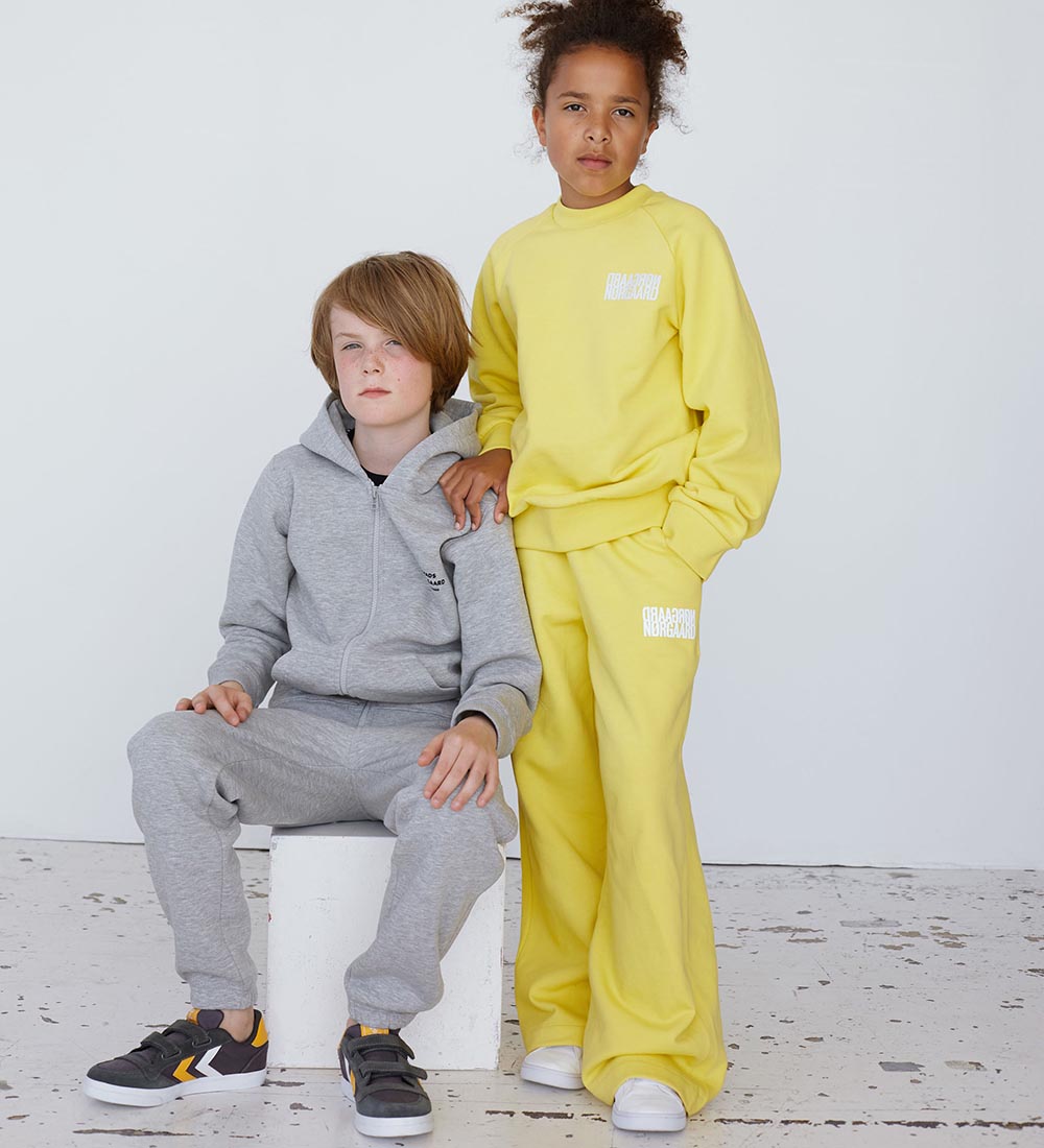 Mads Nørgaard Sweatpants -  Standard Pello - Grey Melange