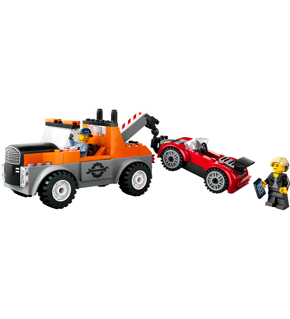 LEGO® City - Kranvogn Og Sportsvogns Reparation 60435 - 101 Dele