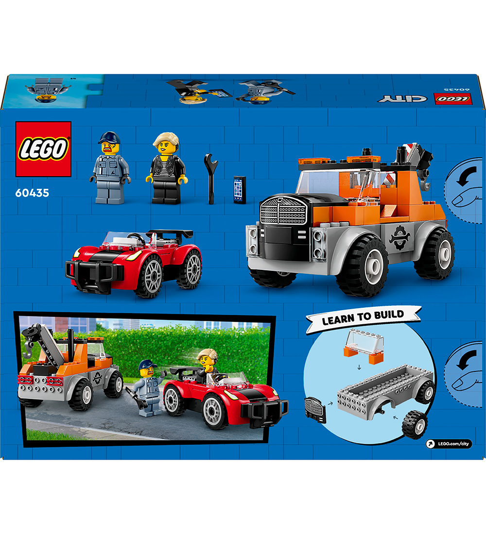 LEGO® City - Kranvogn Og Sportsvogns Reparation 60435 - 101 Dele