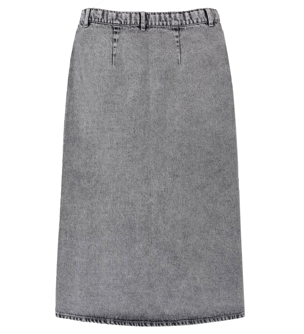 LMTD Nederdel - NlfGlizzauneven - Light Grey Denim/Stonewash