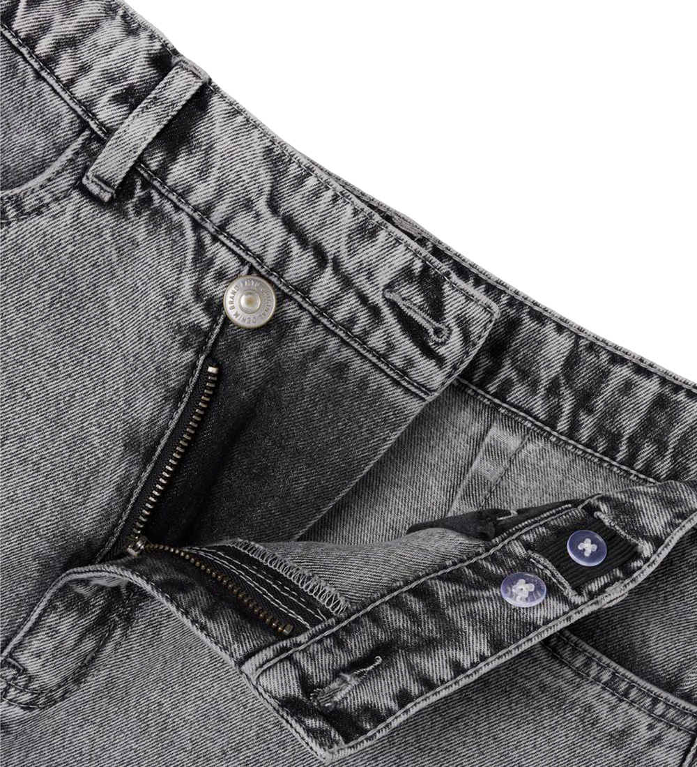 LMTD Nederdel - NlfGlizzauneven - Light Grey Denim/Stonewash