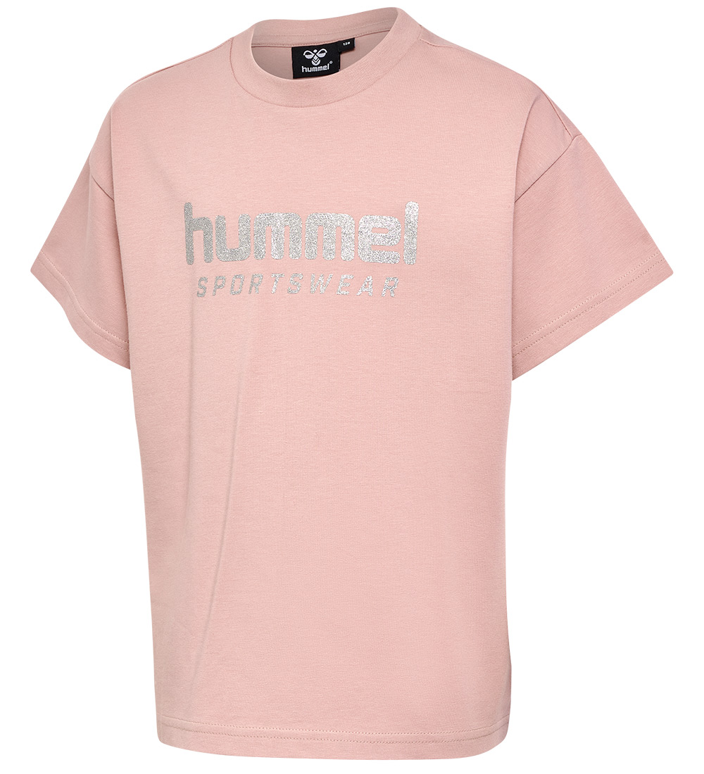 Hummel T-Shirt - hmlChilli - Adobe Rose m. Glimmerlogo
