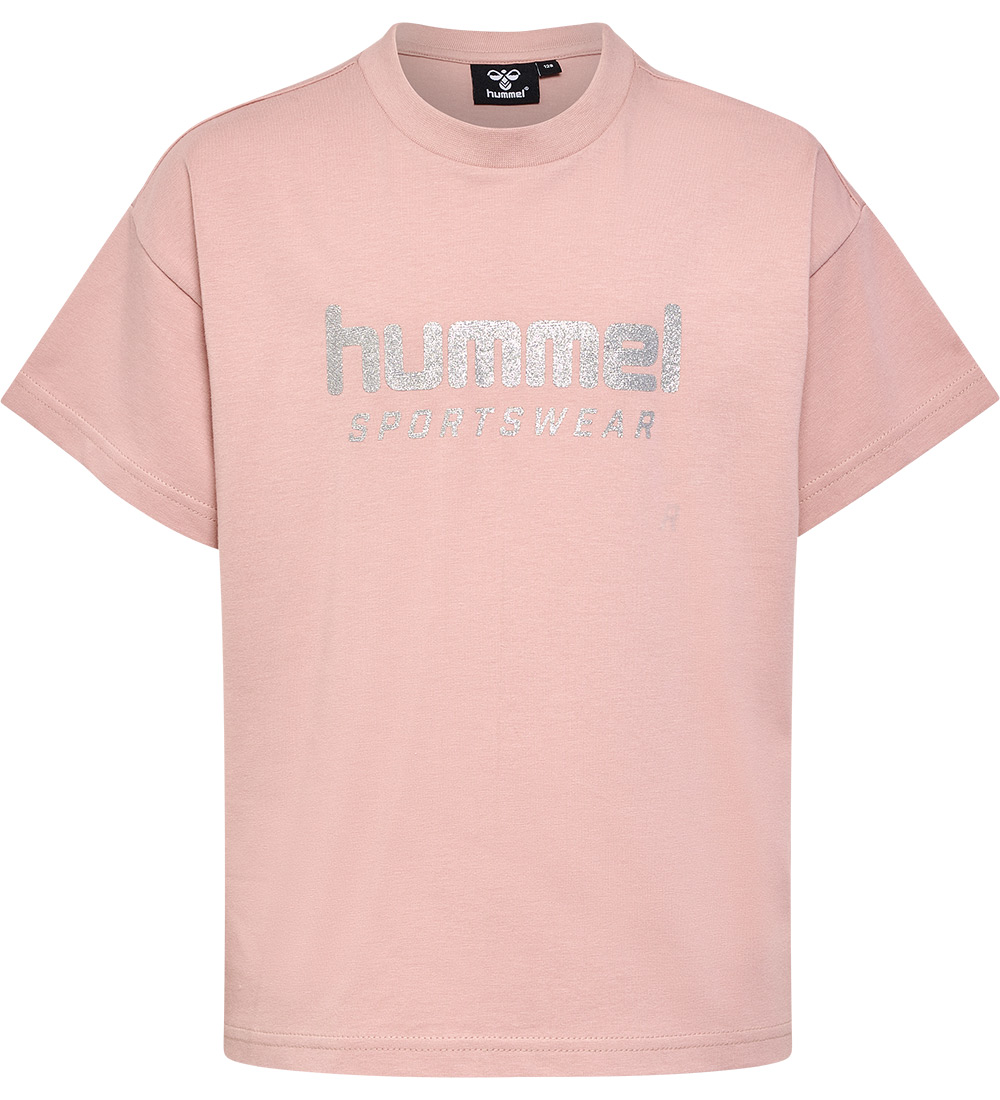 Hummel T-Shirt - hmlChilli - Adobe Rose m. Glimmerlogo