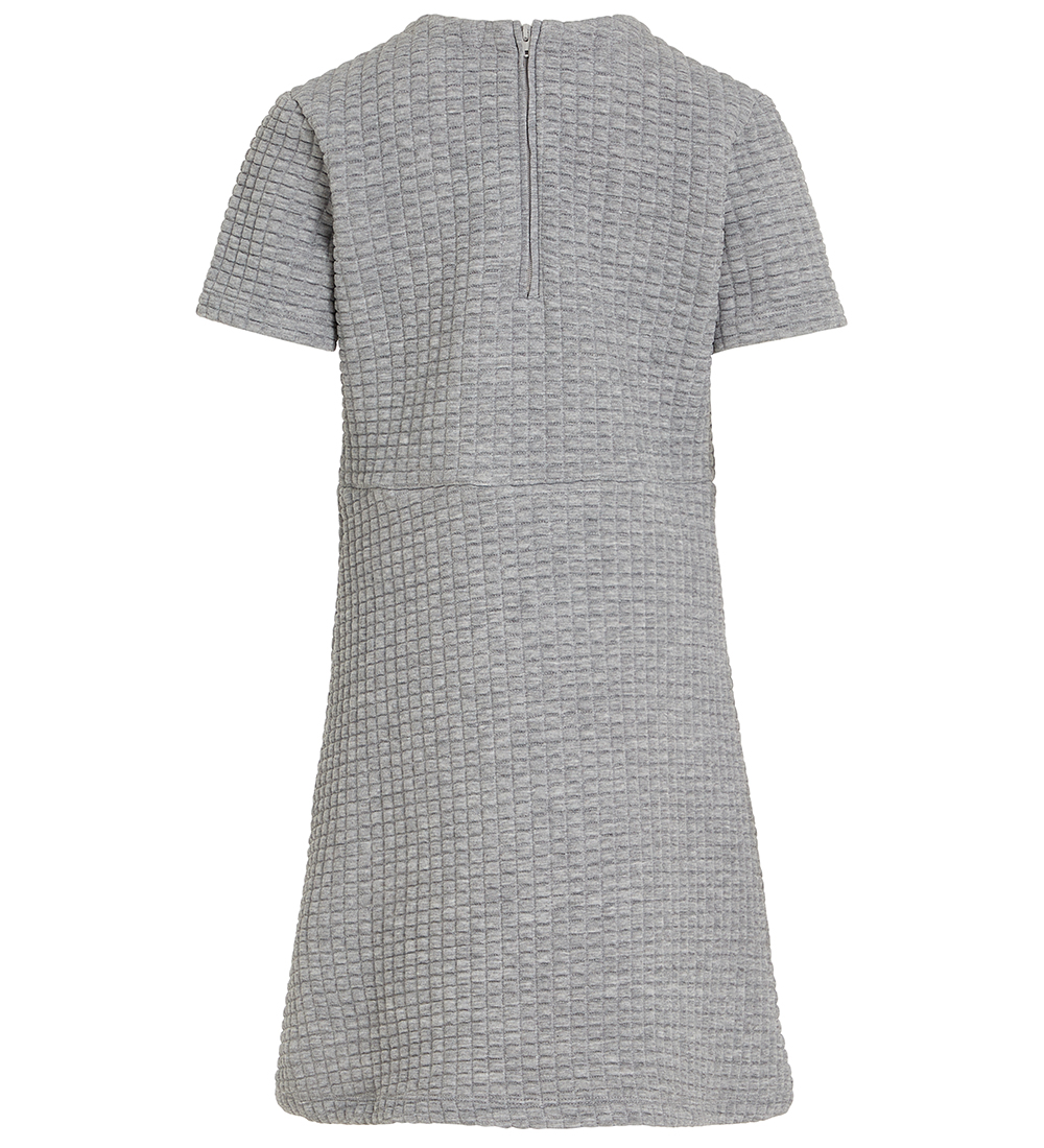 Calvin Klein Kjole - Jacquard Quilted - Light Grey Heather