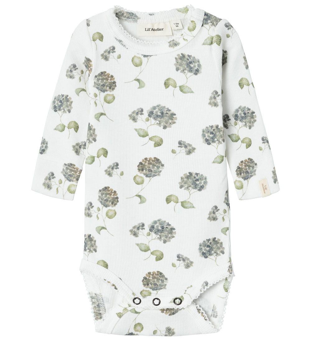 Lil' Atelier Body l/æ - Rib - NbfGavo - Coconut Milk/Blue Flower