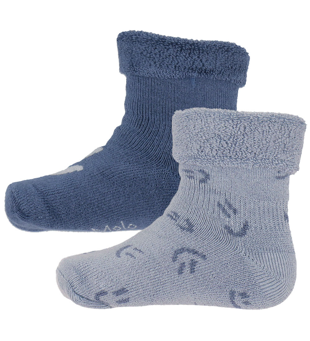 Molo Strømper - Bambus - 2-pak - Nodda - Dusty Blue