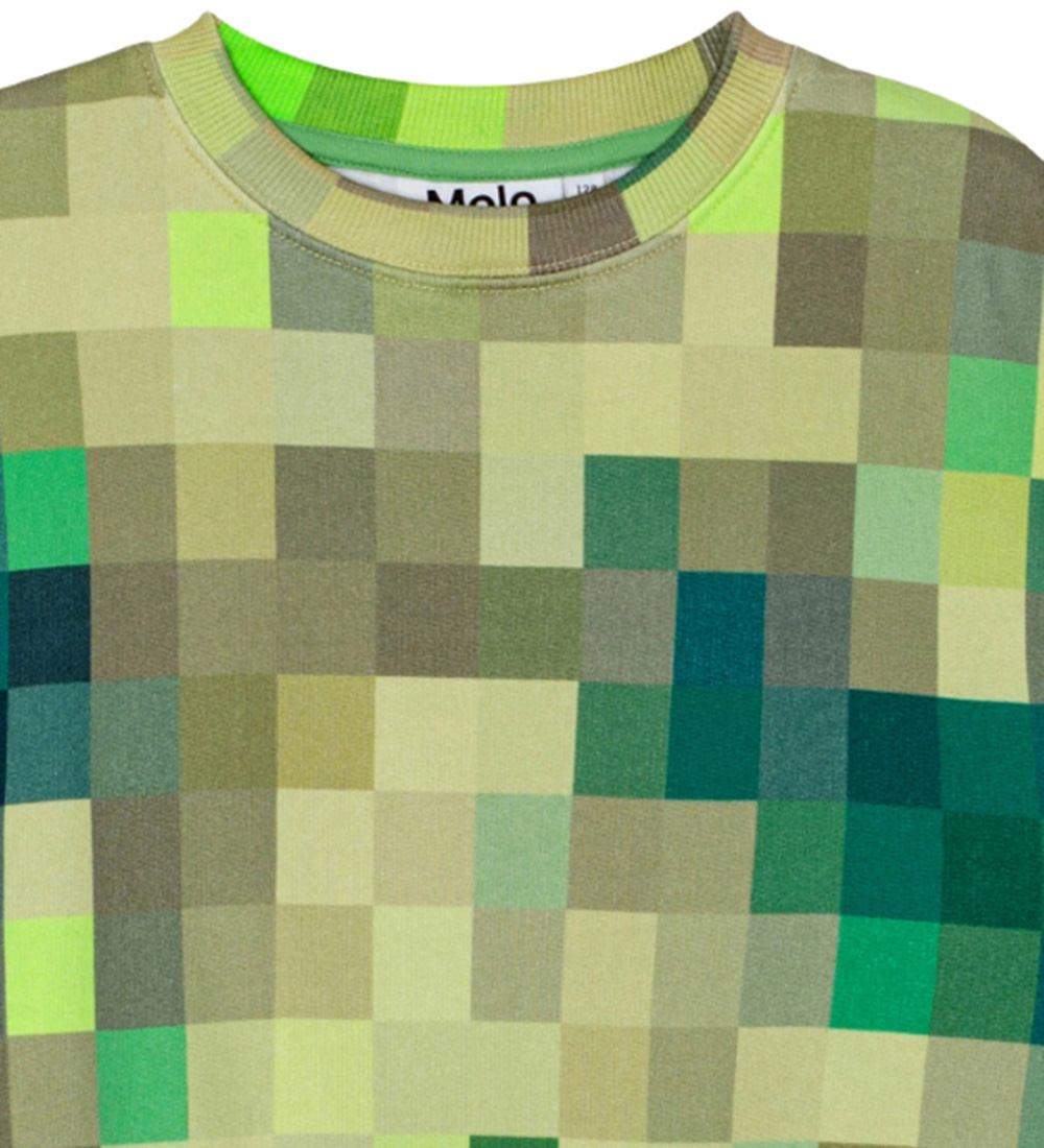 Molo Sweatshirt - Monti - Green Pixels