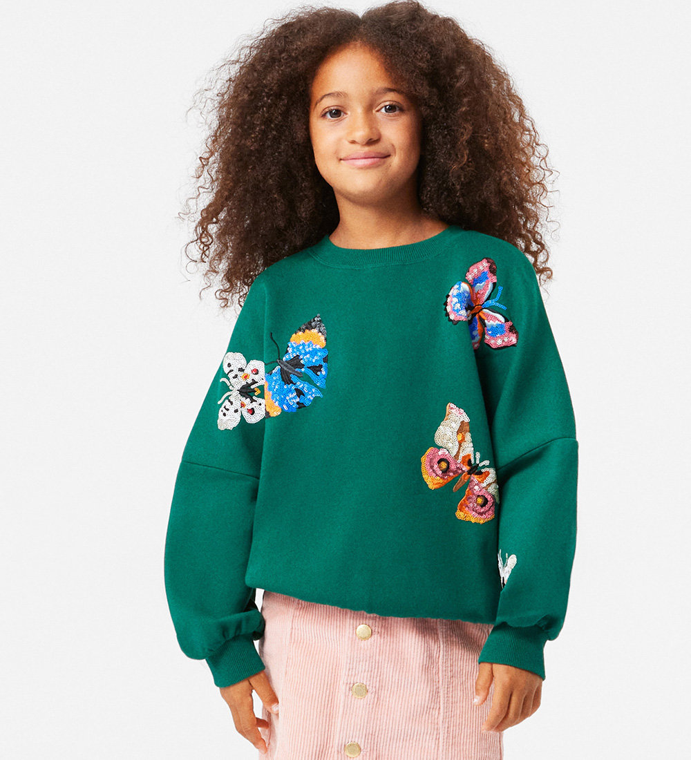Molo Sweatshirt - Marika - Aventurine m. Palietter