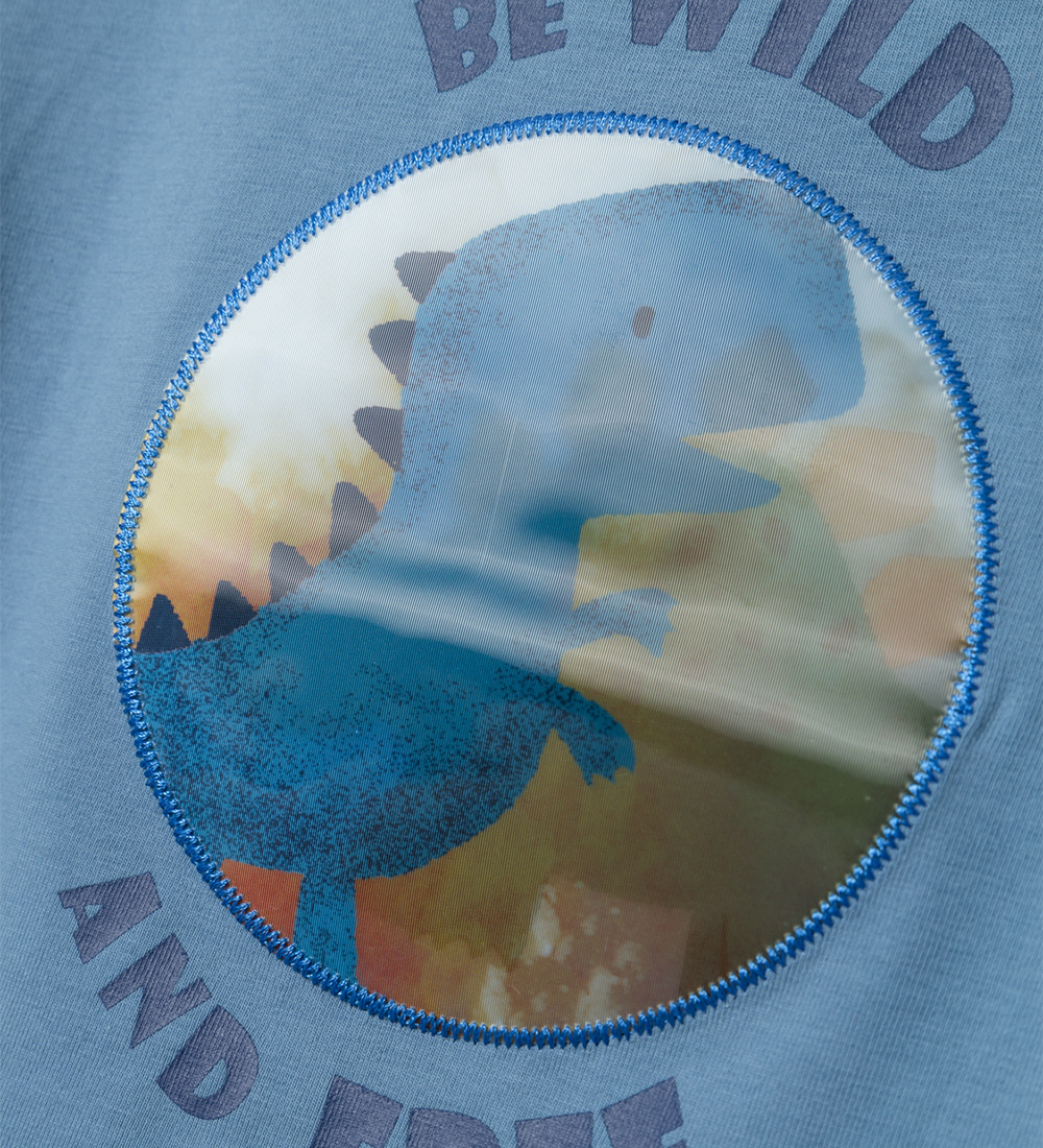 Name It Bluse - NmmKekan - Coronet Blue m. Holografisk Print