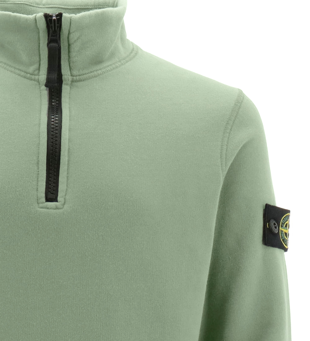 Stone Island Sweatshirt m. Lynlås - Sage