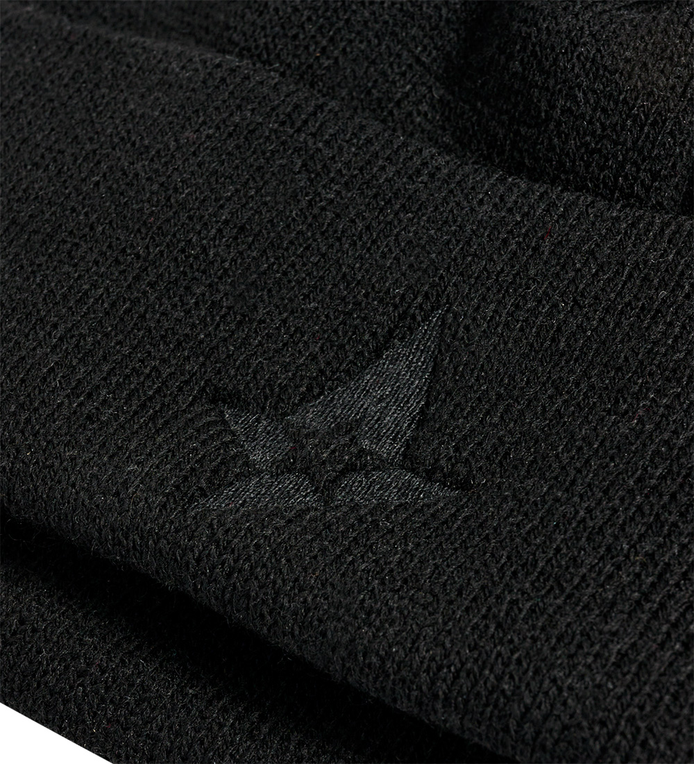 Hummel Beanie - Strik - AST Fan Black Logo - Sort