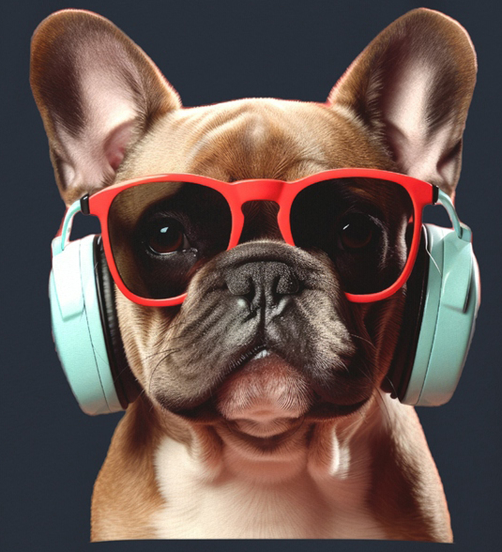 Name It T-shirt - NmmVoto - Dark Sapphire/Dog With Sunglasses