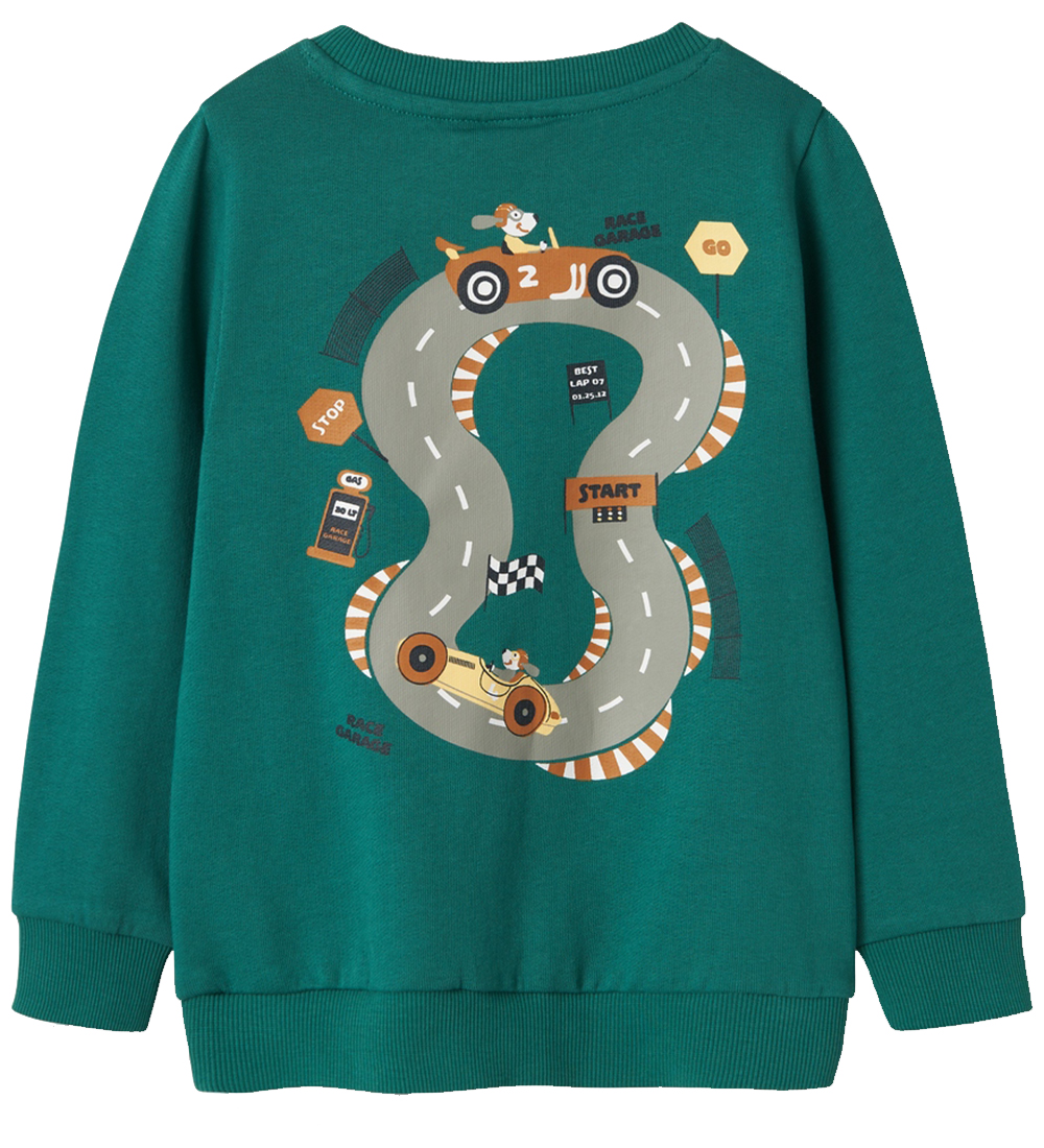 Name It Sweatshirt - NmmVasha - Antique Green/Car Race