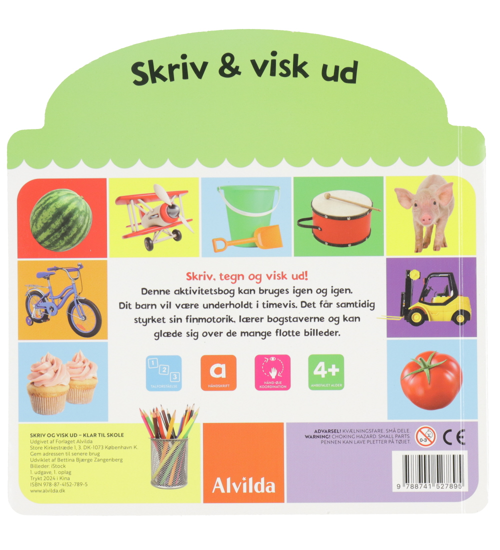 Alvilda Aktivitetsbog - Skriv Og Visk Ud - Klar Til Skole