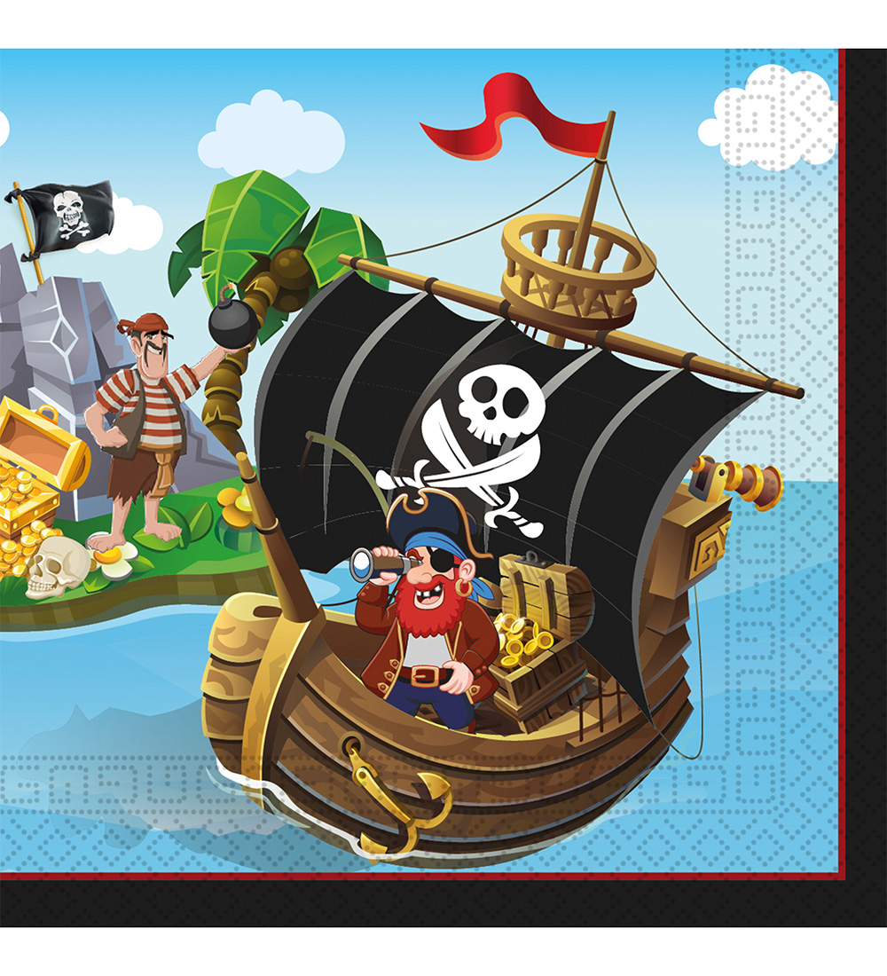 Decorata Party Servietter - 20-pak - 33x33 cm - Island Pirates