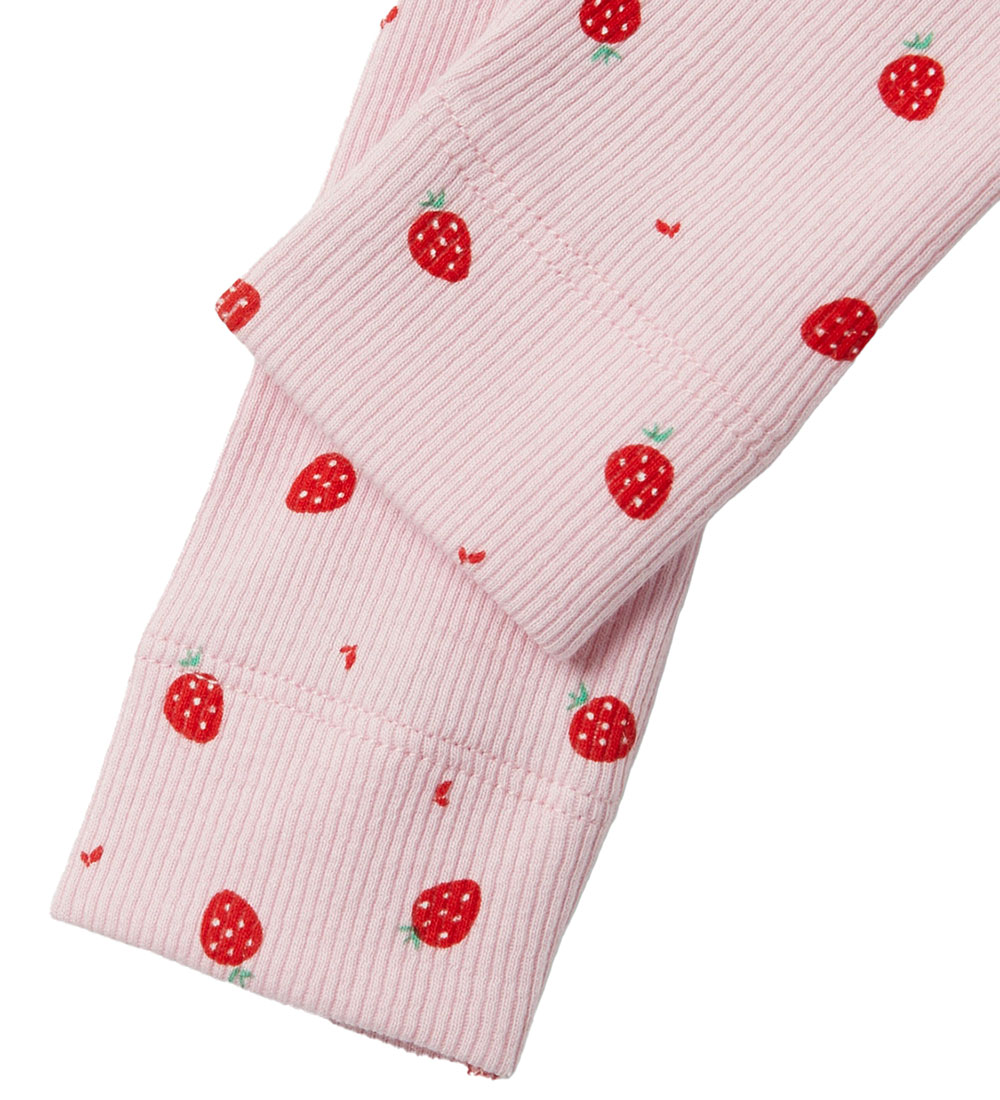 Name It Leggings - Rib -  NbfDabua - Parfait Pink m. Jordbær