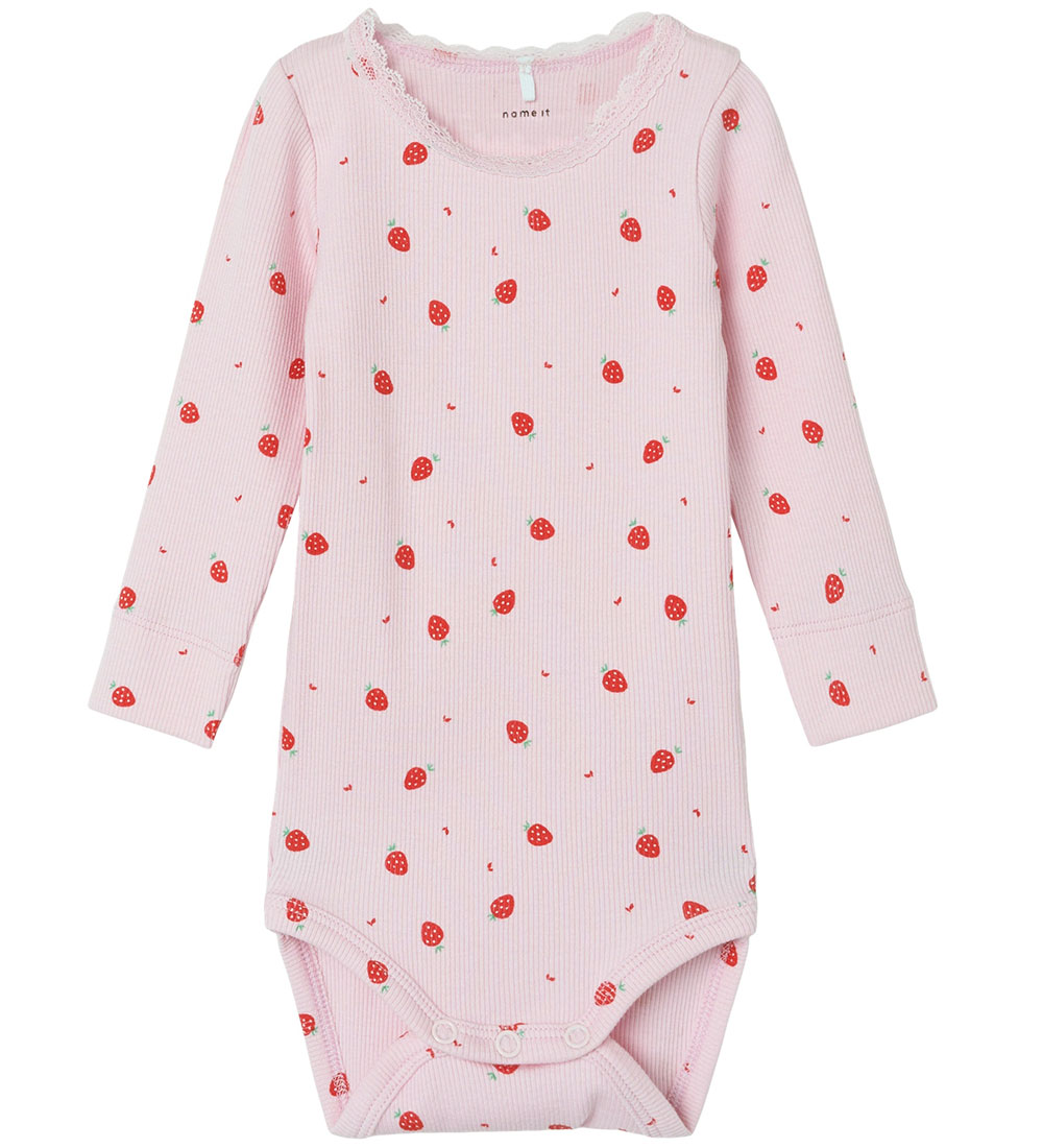 Name It Body l/æ - Rib - NbfDabua - Parfait Pink m. Jordbær