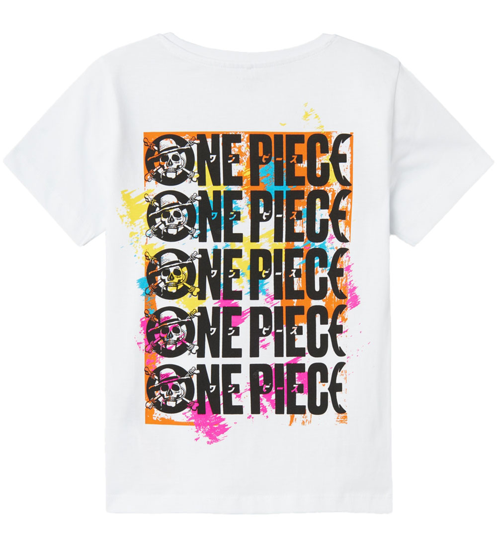 Name It T-shirt - NkmAmba OnePiece - Bright White m. Print