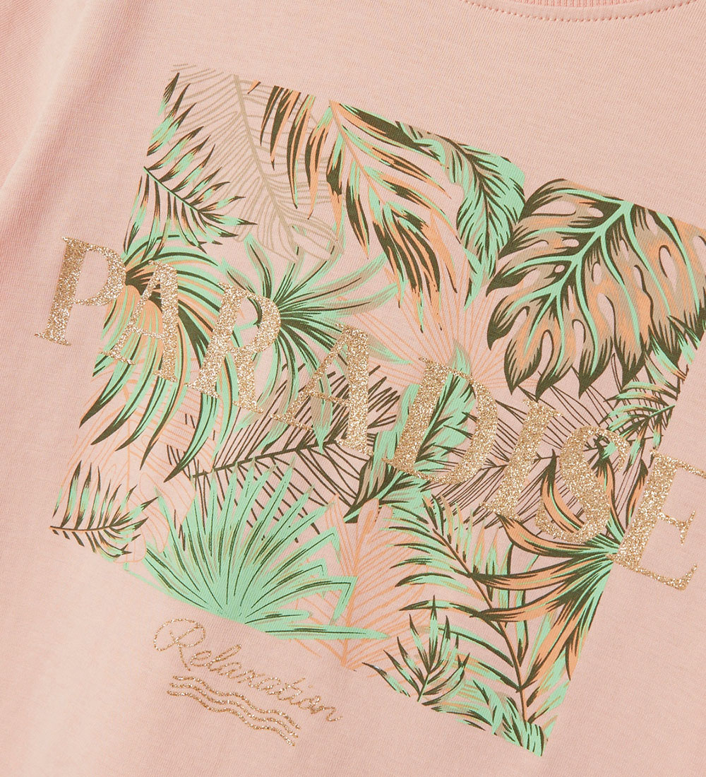 Name It T-shirt - NkfPfarina - Peach Bud m. Print