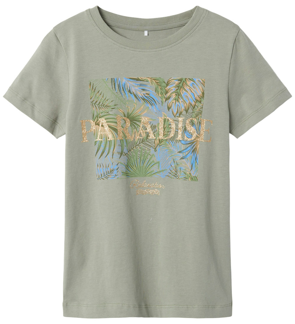 Name It T-shirt - NkfPfarina - Forest Fog m. Print
