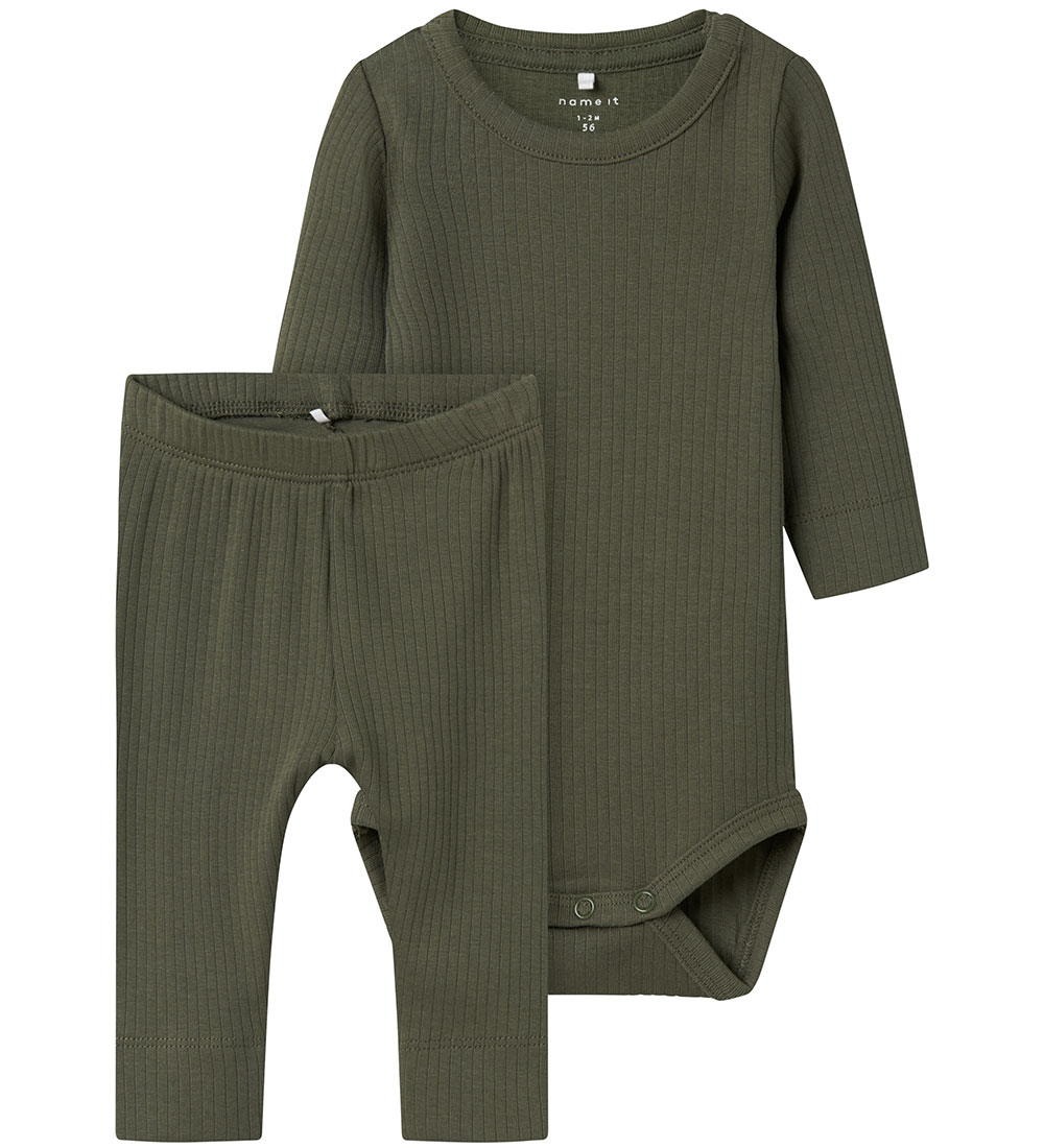 Name It Sæt - Leggings/Body l/æ - NbmNoe - Beetle