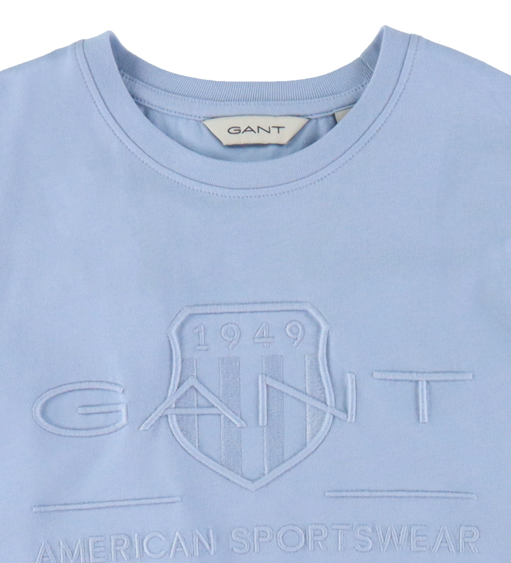 GANT T-shirt - Tonal - Fresh Blue