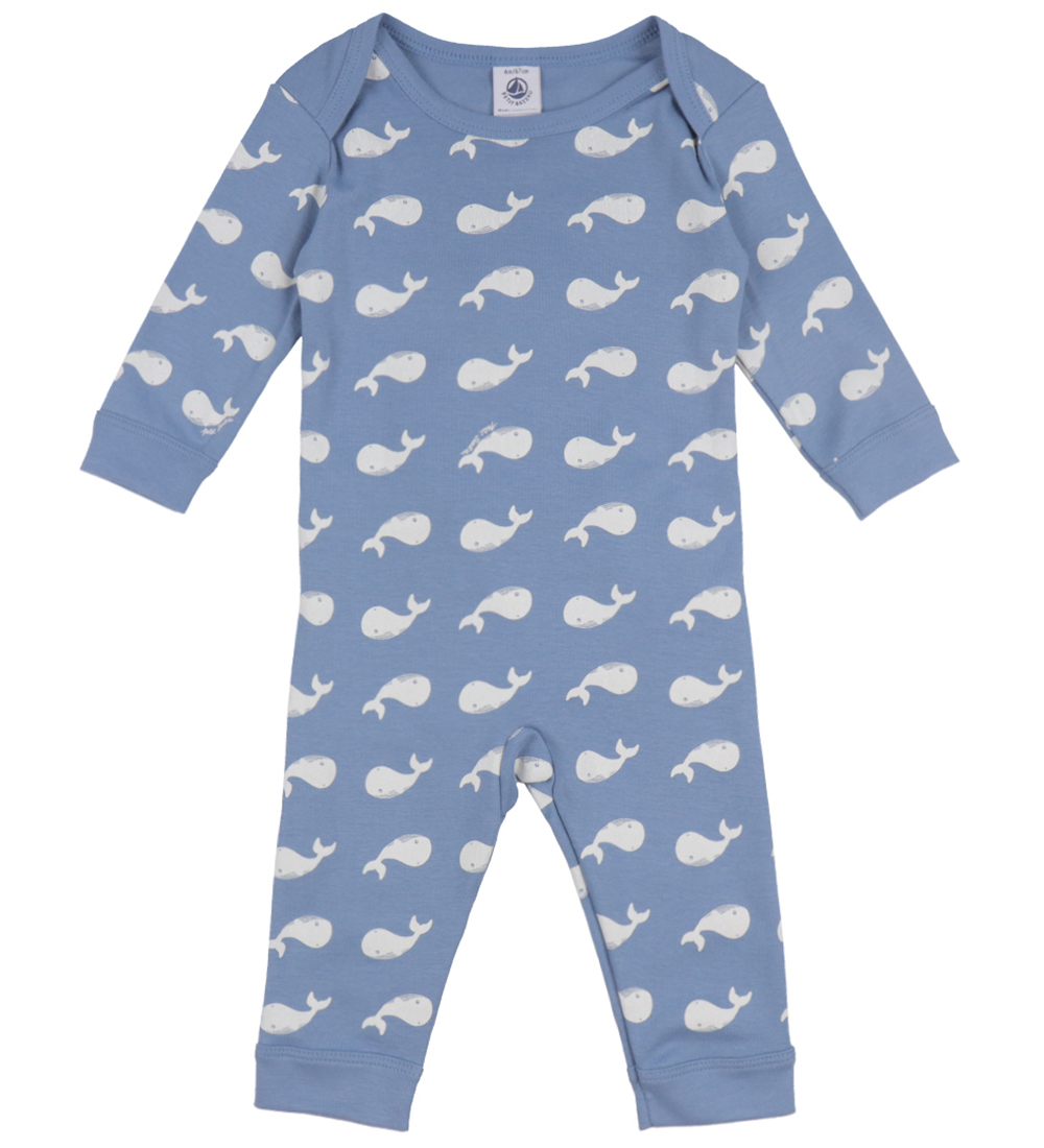 Petit Bateau Natdragt - Blå m. Hvaler