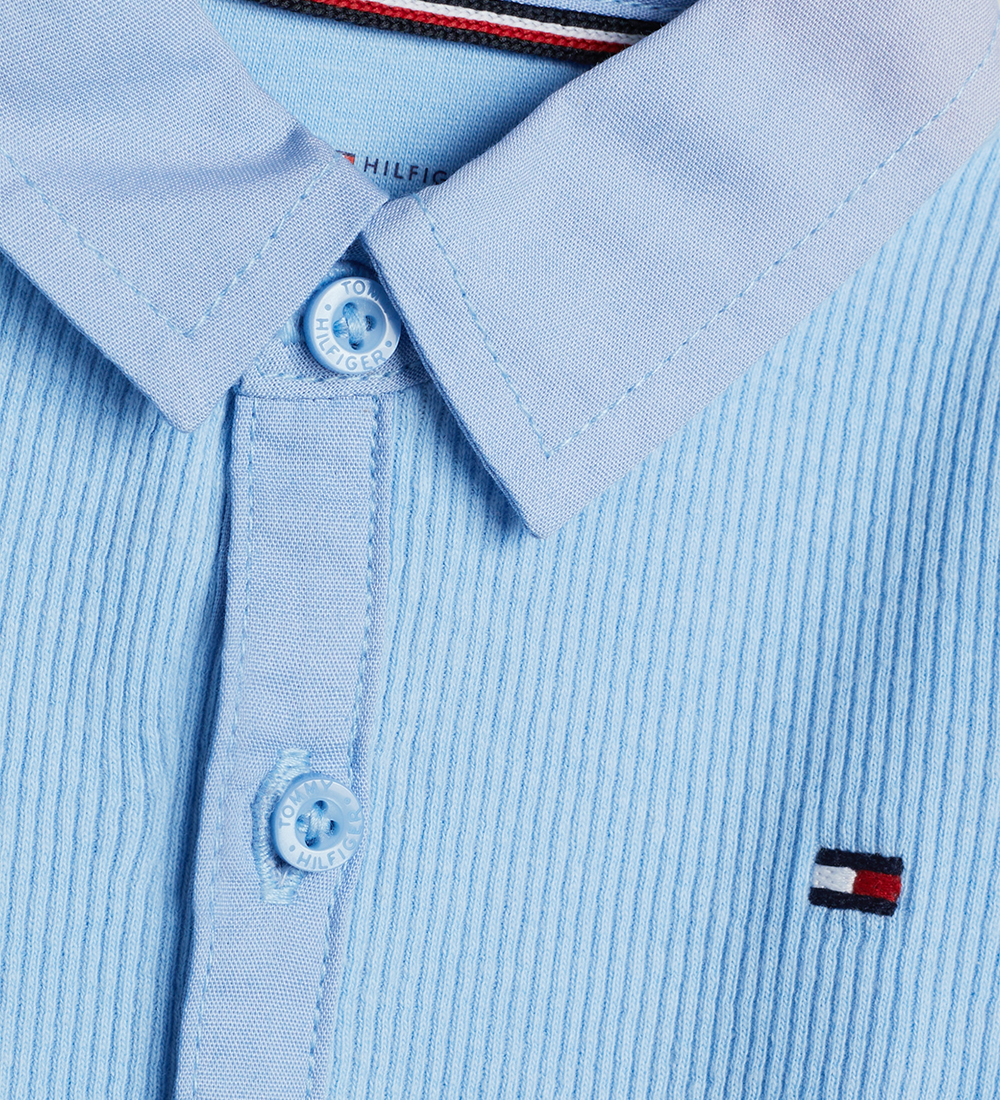 Tommy Hilfiger Polobody l/æ - Rib - Vessel Blue