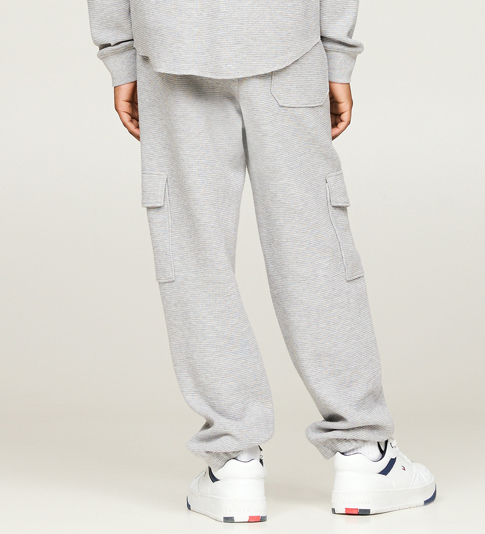 Tommy Hilfiger Bukser - Monotype Waffle - Light Grey Heather
