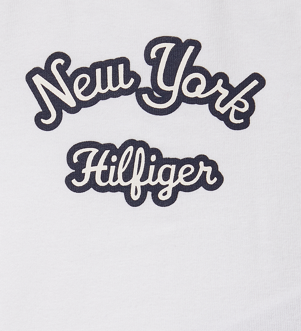 Tommy Hilfiger Sæt - Smækbukser/Bluse - Denim Medium/Hvid