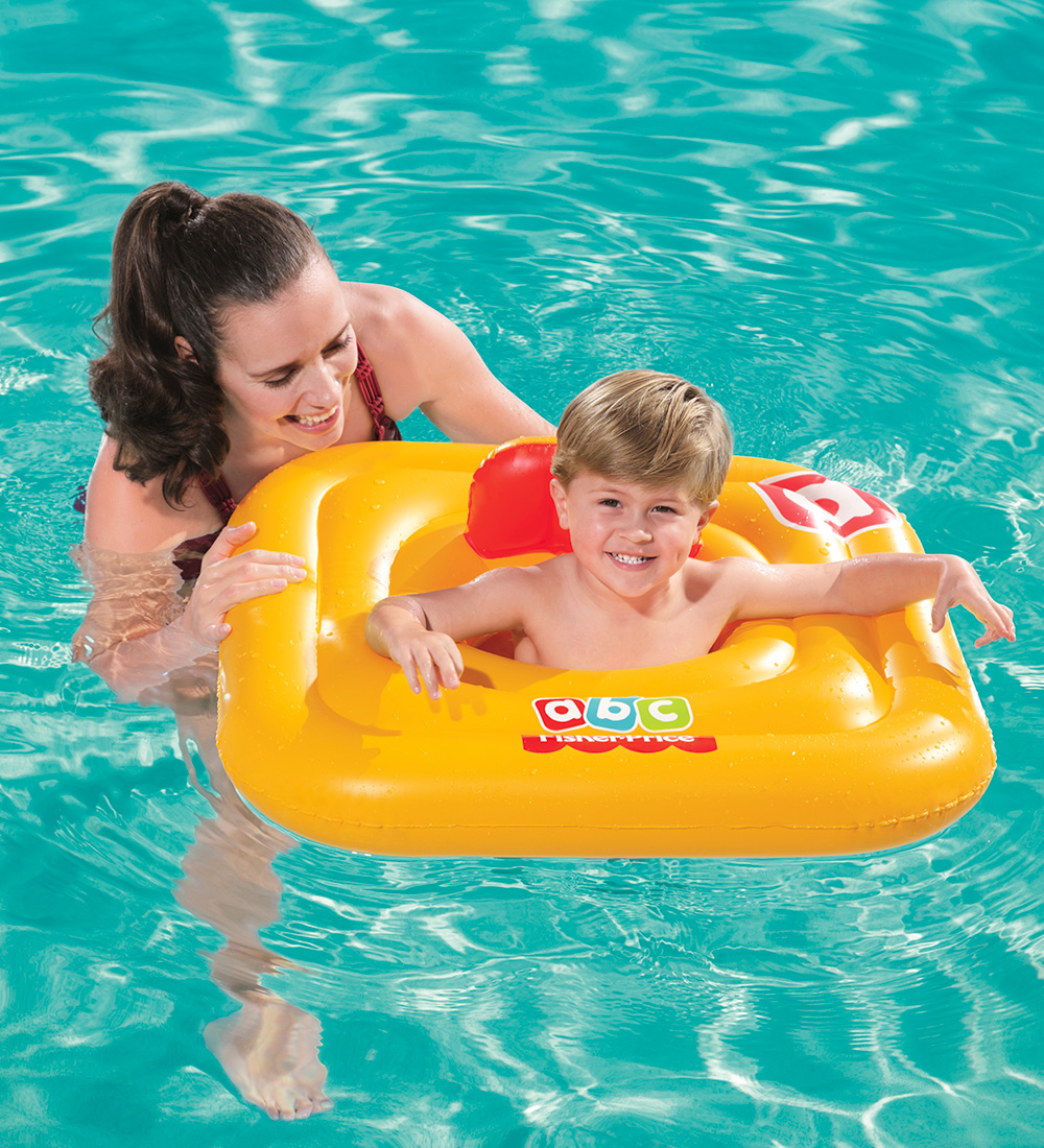 Bestway Babybadering - 76cm - Fisher Price - Orange/rød
