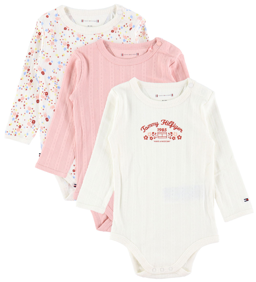 Tommy Hilfiger Gaveæske - Bodyer l/æ - 3-pak - Ancient White Flo