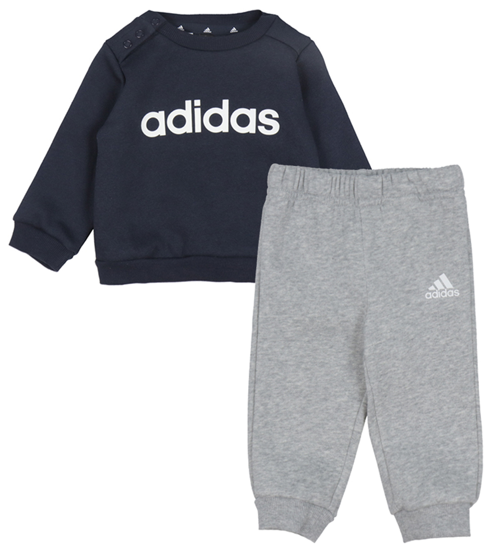 adidas Performance Sweatsæt - I Lin FL Jog - Blå/Grå