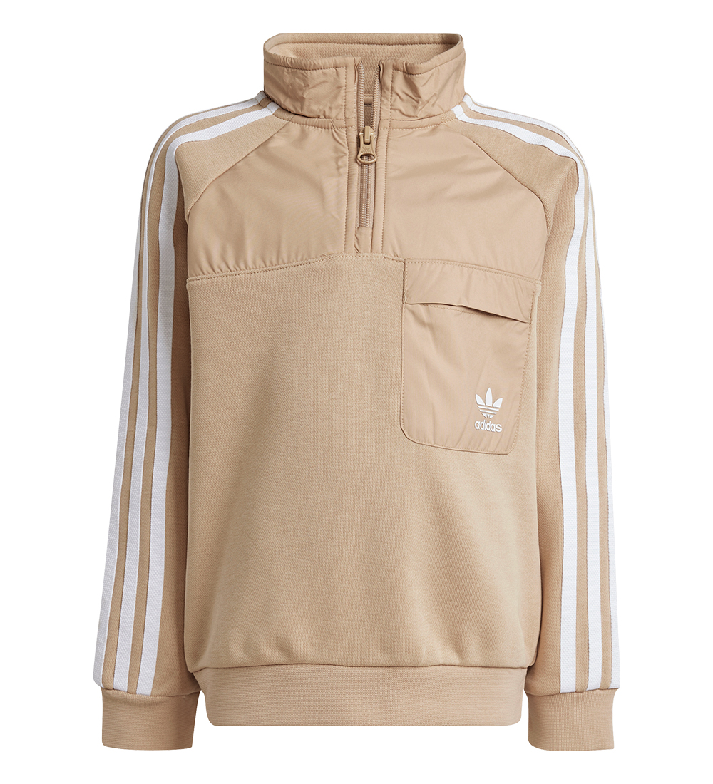 adidas Originals Træningssæt - Crew set HZ - Beige/Hvid