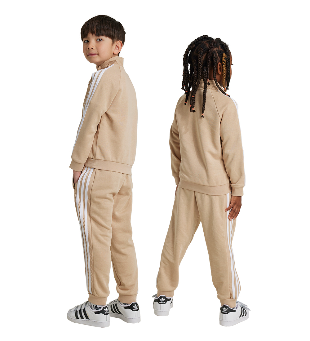 adidas Originals Træningssæt - Crew set HZ - Beige/Hvid