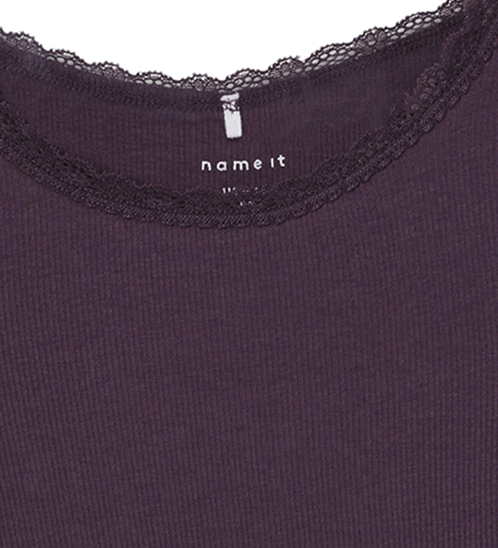 Name It Bluse - Rib - NmfKab - Plum Perfect