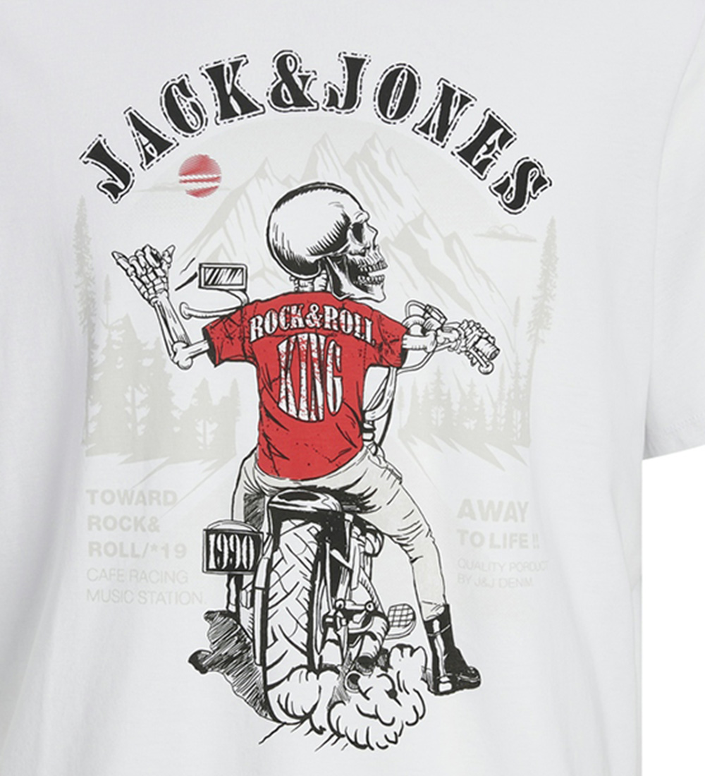 Jack & Jones T-Shirt - JjSkull - White