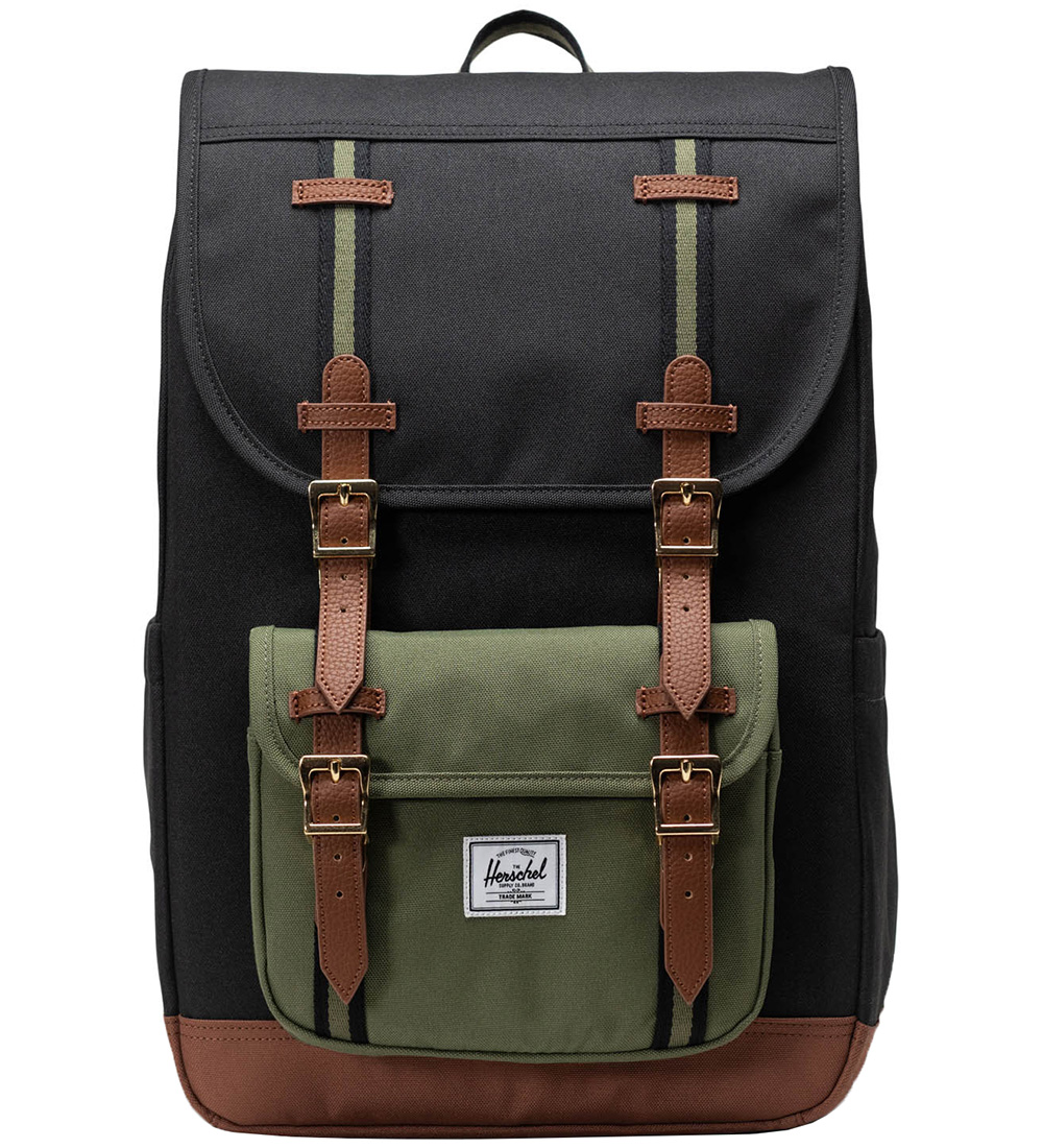 Herschel Rygsæk - Little America Mid - Black/Four Leaf Clover/Sa