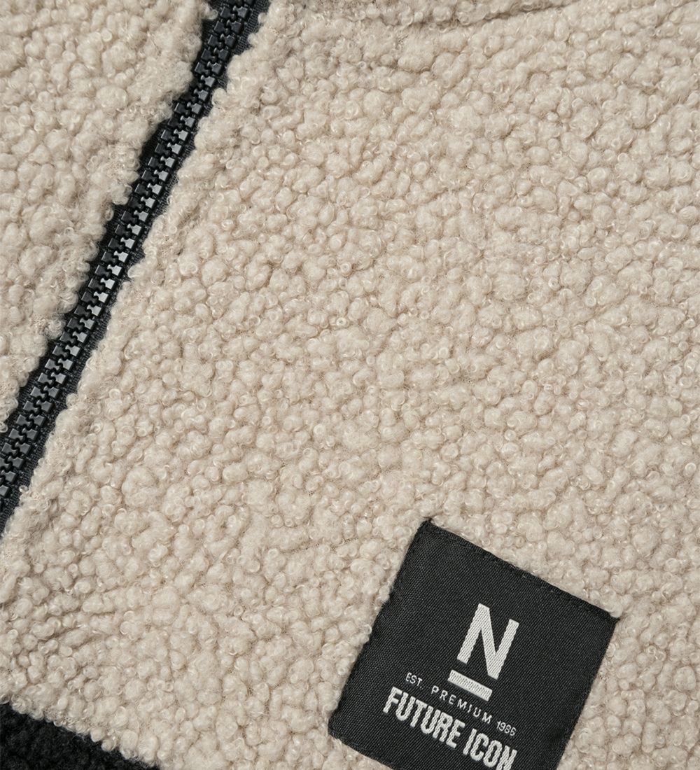 Name It Vest - NkmLaket Teddy - Black/Pure Cashmere