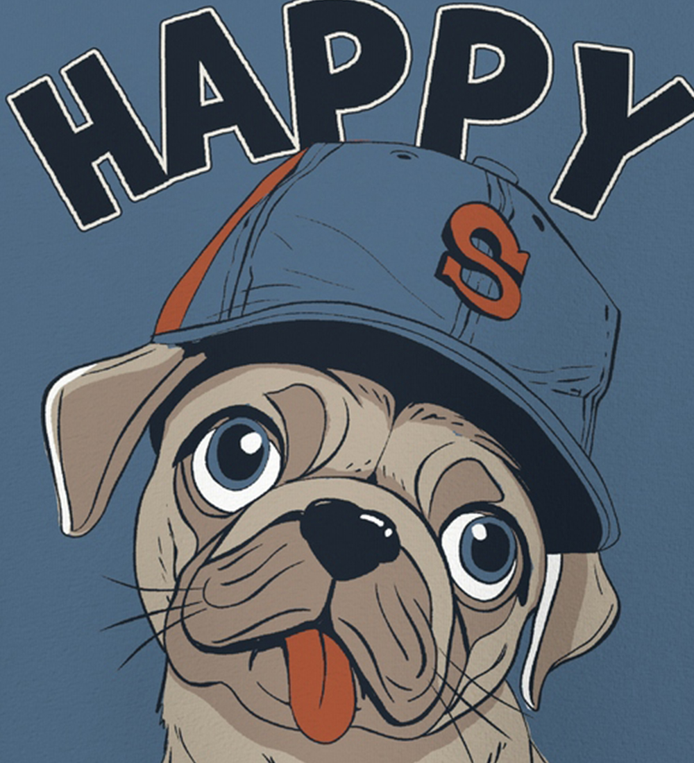 Name It Bluse - NmmVictor - Coronet Blue/Happy Dog