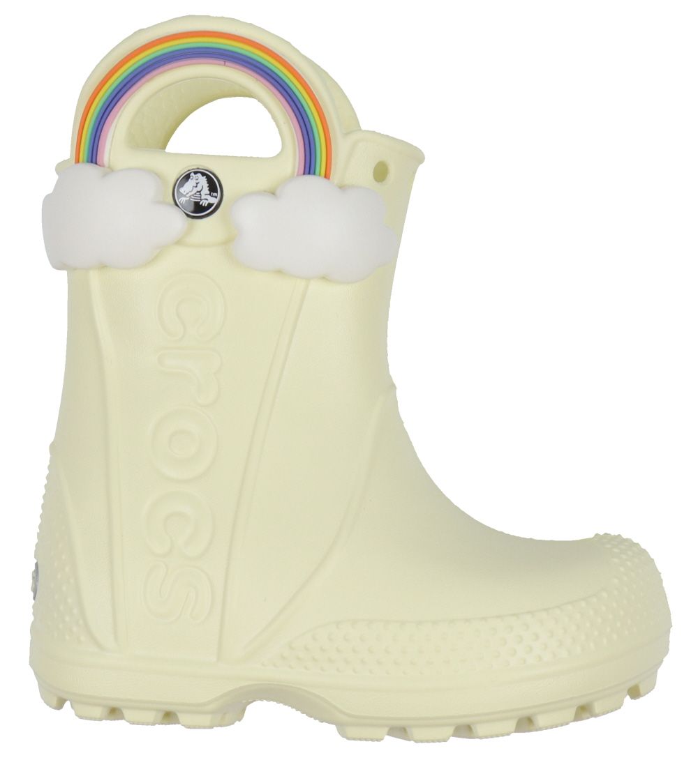 Crocs Gummistøvler - Handle It Rainbow Rain Boot K - Buttercream